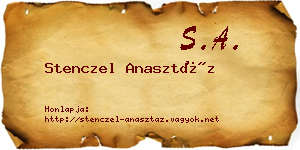 Stenczel Anasztáz névjegykártya